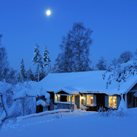 微信风景头像,雪地夜景唯美图片