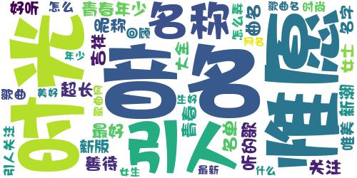 2018唯美时尚超长好听的女生抖音名字 惟愿时光善待青春年少_词云图