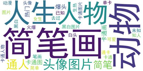 热门又简笔画卡通黑白头像2021 要和已知的人去过未知的人生_词云图