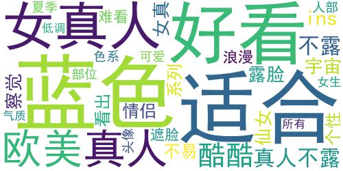 适合夏季的蓝色系女生头像真人2021 宇宙所有浪漫我都想和你去看_词云图