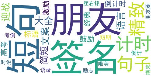 2021高考倒计时的励志签名 高考倒计时精致励志句子_词云图