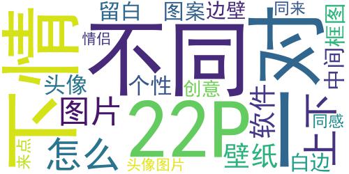 来上22P个性有创意的上下白框情侣头像，来点不同感吧_词云图