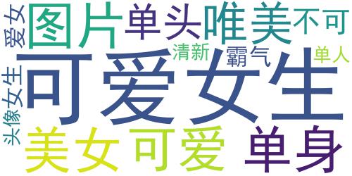 女生头像带字唯美单身 可爱女生头像带字_词云图