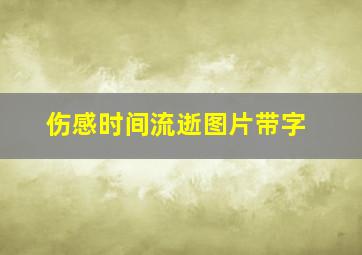 伤感时间流逝图片带字