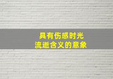 具有伤感时光流逝含义的意象