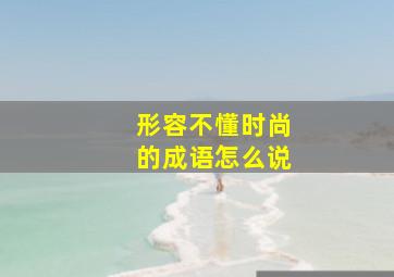 形容不懂时尚的成语怎么说