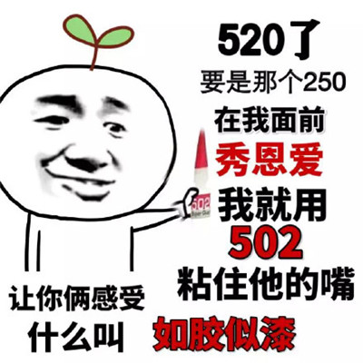 520搞笑表情包大全 2019微信520情人节聊天表情包_5