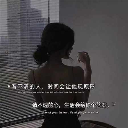 孤独伤感女人夜晚配图带字 再无避风港余额就是安全感_7