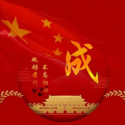 国庆节姓氏头像图片，红色喜庆加天安门