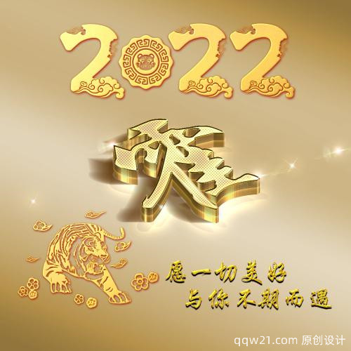 2022虎年百家姓氏头像，立体金字逐梦2022_4