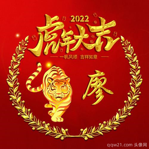 2022虎年百家姓氏头像，一帆风顺，吉祥如意_6