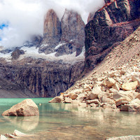 山峰山脉风景,漂亮的雪山云雾缭绕_3