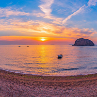 大连棒棰岛旅游风景太美丽了,夕阳风景图头像_8