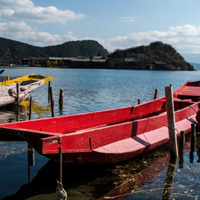 漂亮湖风景头像，云南泸沽湖风景图片_7