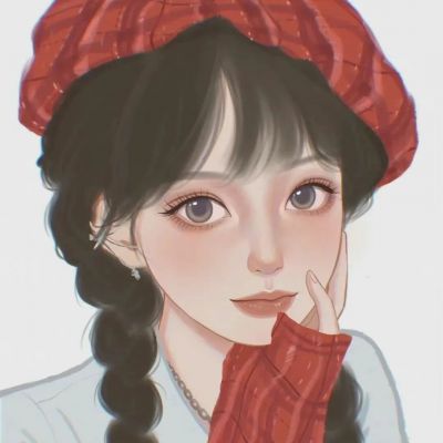 手绘插画女生头像，义无反顾的喜欢上了_9