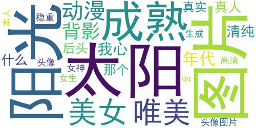 90后清纯唯美女生头像,太阳女神久伴我心_词云图