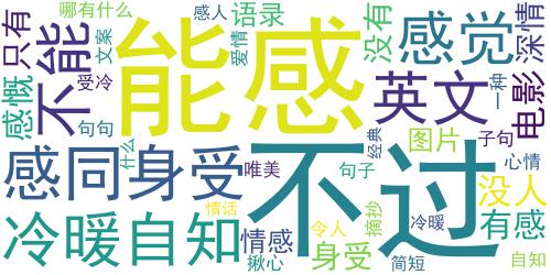 令人感同身受的爱情句子 句句揪心的感人爱情语录_词云图