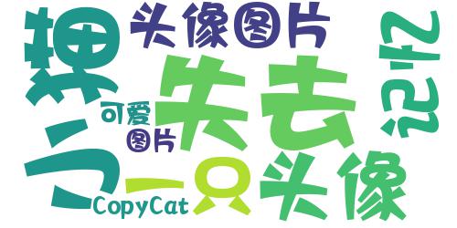 CopyCat可爱头像图片_偶素一只失去记忆的小猫_词云图