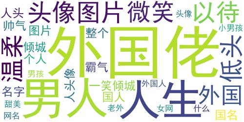 霸气的外国男人一笑便温柔了整个人生_词云图