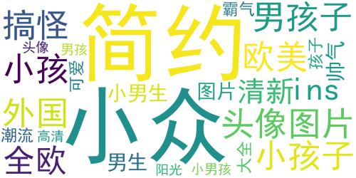 欧美小男生可爱搞怪小清新头像高清 外国男孩潮流头像图片大全_词云图