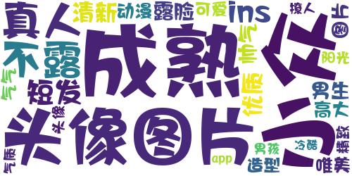 阳光帅气的精致真人的小众男头 日系成熟又很冷酷帅气的高冷男头_词云图