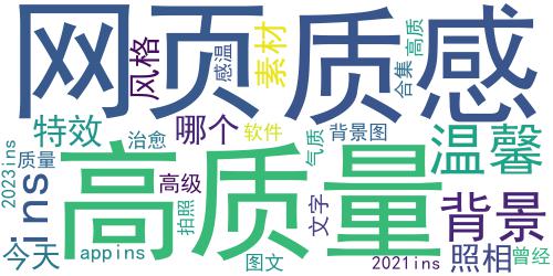 2023ins感温馨气质感的背景合集 今天你换背景图了么_词云图