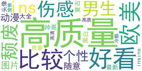 高质量ins动漫颓废男头2021 比较伤感丧系的男头大全_词云图