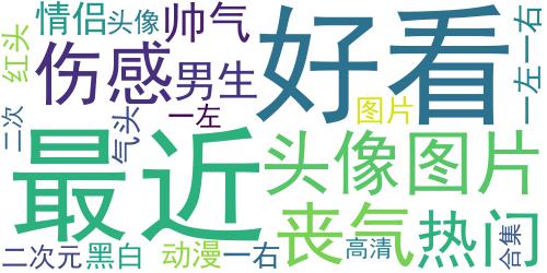 动漫二次元男生丧系抖音头像 抖音爆火的二次元伤感男头合集_词云图