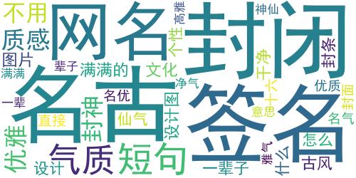 直接封神的签名干净又有气质 2023气质感满满的优质签名_词云图