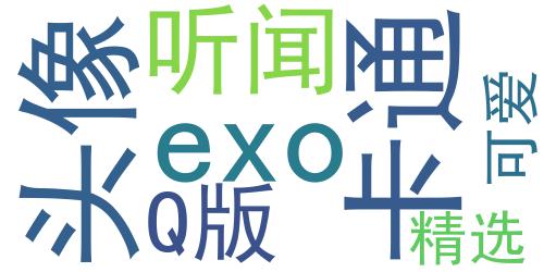 Q版头像可爱卡通exo头像2018精选 不愿听闻愿与共难_词云图