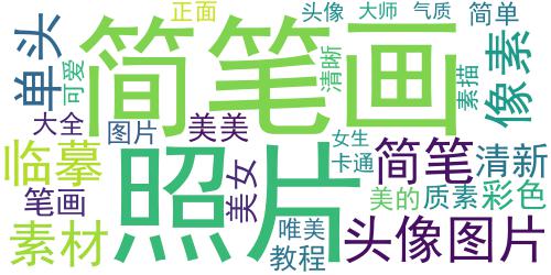 简单清晰美美的女生素描头像2018 做你想做的错了算我的_词云图