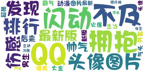 qq头像男生帅气超拽带字闪动排行榜 后来才发现拥抱不及外套_词云图