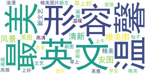 早上好图片大全唯美意境 2020最新早安图片英文带字_词云图