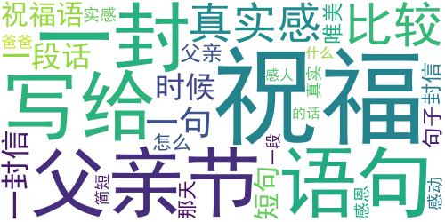 2019父亲节给爸爸的一段话 父亲节说说唯美真实感人_词云图