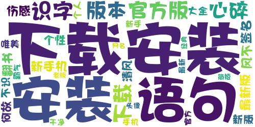 微信签名2018年最新版伤感 清风不识字何故乱翻书_词云图