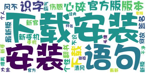 微信签名2018年最新版伤感 清风不识字何故乱翻书_词云图