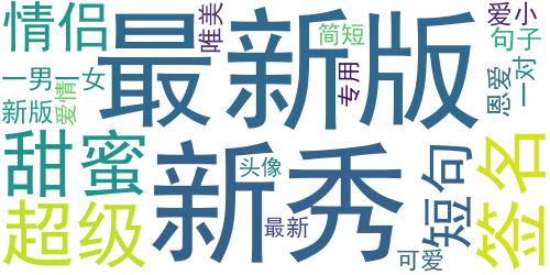 520秀恩爱甜蜜情侣签名2018 秀恩爱专用情侣签名一对_词云图