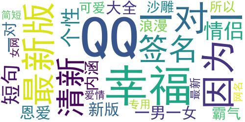 QQ情侣签名一男一女幸福浪漫2015 因为我姓刘所以他想走_词云图