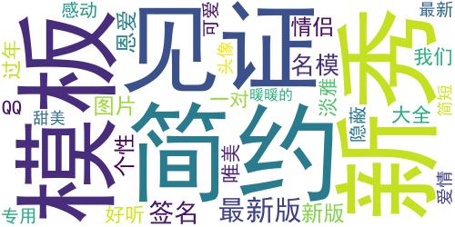 情侣签名大全2013最新版的 暖暖的感动见证了我们的爱_词云图