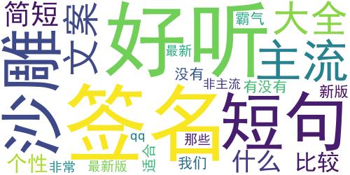 最沙雕的个性签名大全2019最新版 那些年我们用过非主流签名_词云图