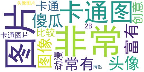 富有创意的卡通情侣头像 带字的有 傻瓜、苯蛋、2B_词云图