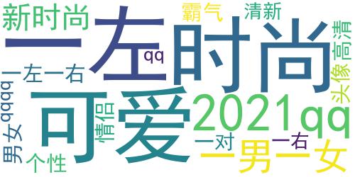 qq情侣头像一男一女小清新 清新又时尚的情头_词云图