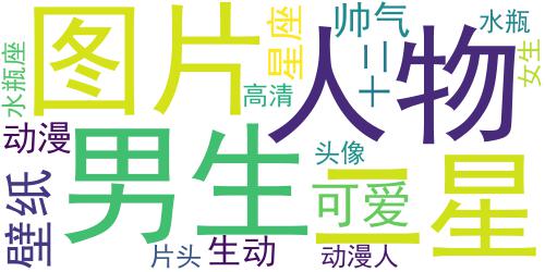 十二星座动漫男生图片头像 高清帅气的十二星座头像男生动漫图片_词云图