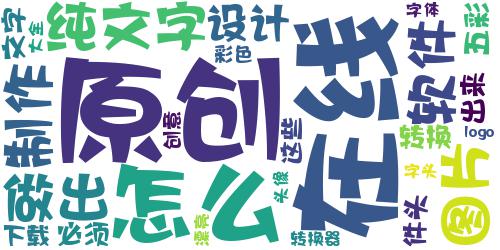 原创漂亮五彩字体头像,爱纯文字,爱创意这些必须的_词云图