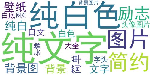 白色背景文字头像,白底纯文字图片大全励志_词云图