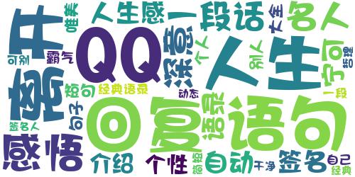 QQ签名经典语句人生感悟 我宁可别人说我轻_词云图