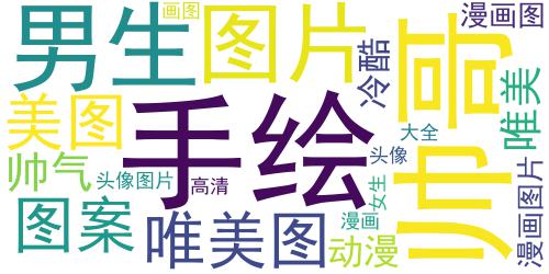 手绘帅气男生头像动漫 高清帅气的手绘动漫男头像图片_词云图