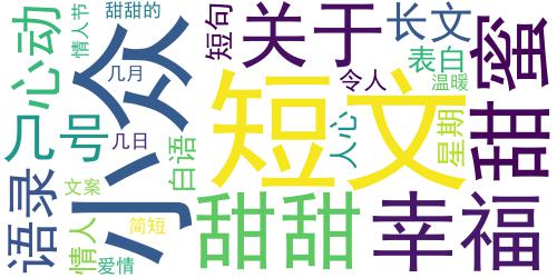 2023情人节甜到炸的幸福文案 小众令人心动的表白语录_词云图